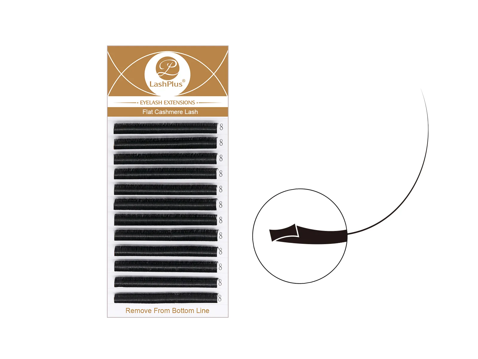 Cartela de cílios flat (elipse) LashPlus